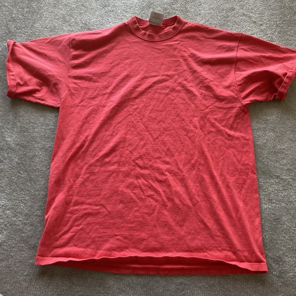 Vintage Puma T Shirt Mens Large Made USA‎ Pink Orange Retro Streetwear